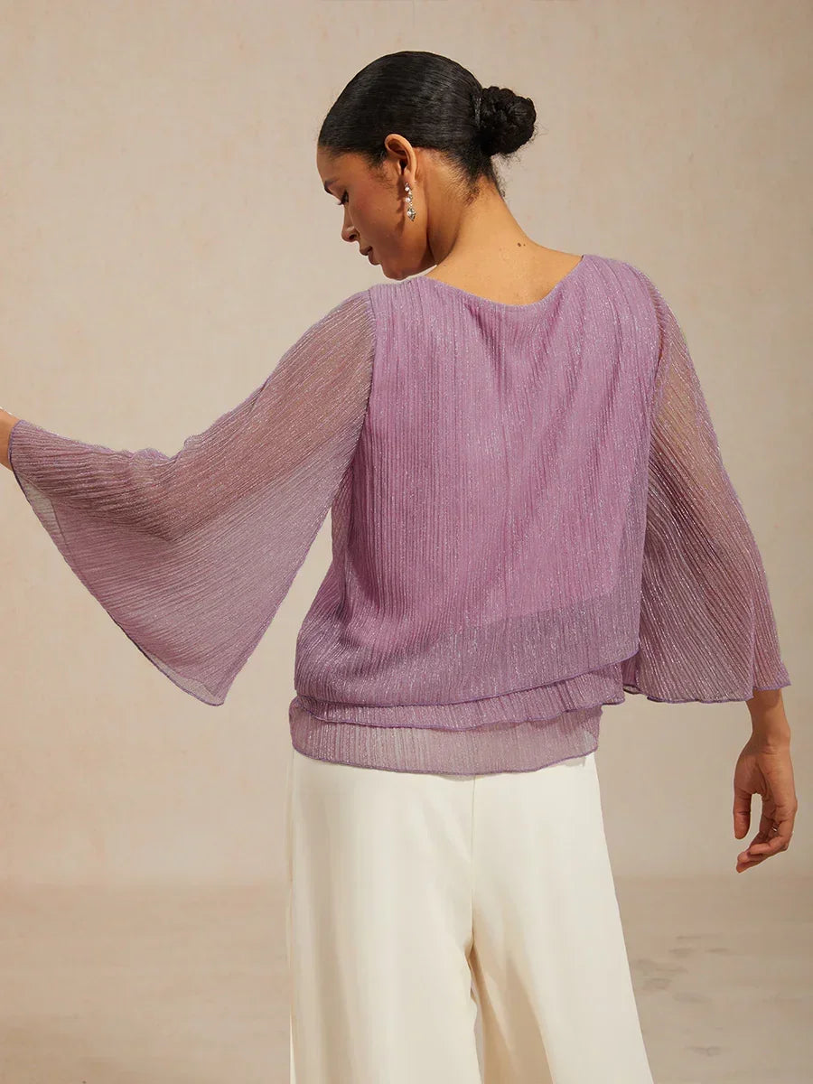 Giselle | Pleated Asymmetric Layered Top