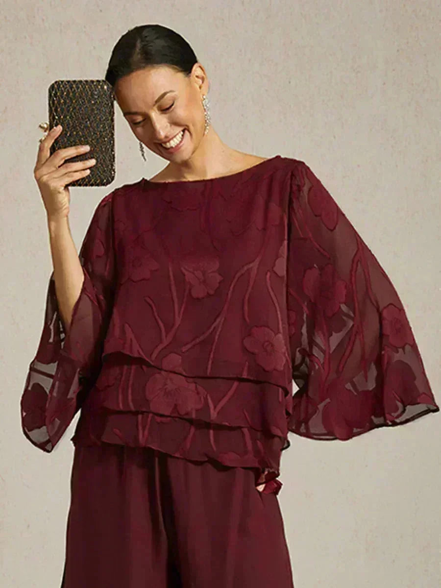 Vivette | Floral Layered Chiffon Blouse