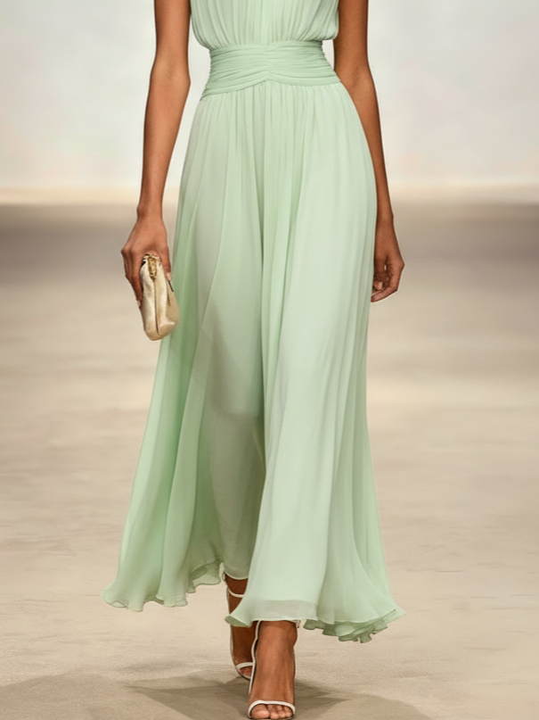 Crisha | Gerafftes A-Linien-Kleid