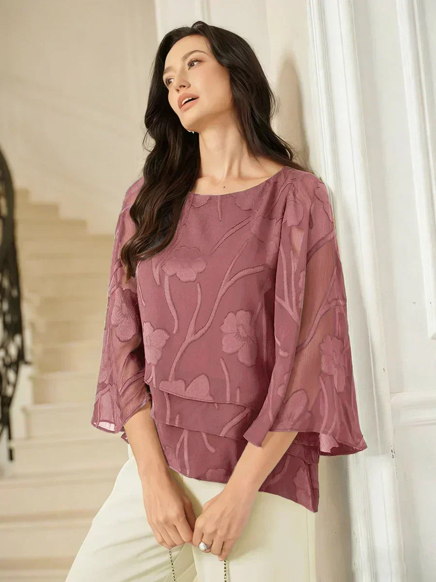 Vivette | Floral Layered Chiffon Blouse