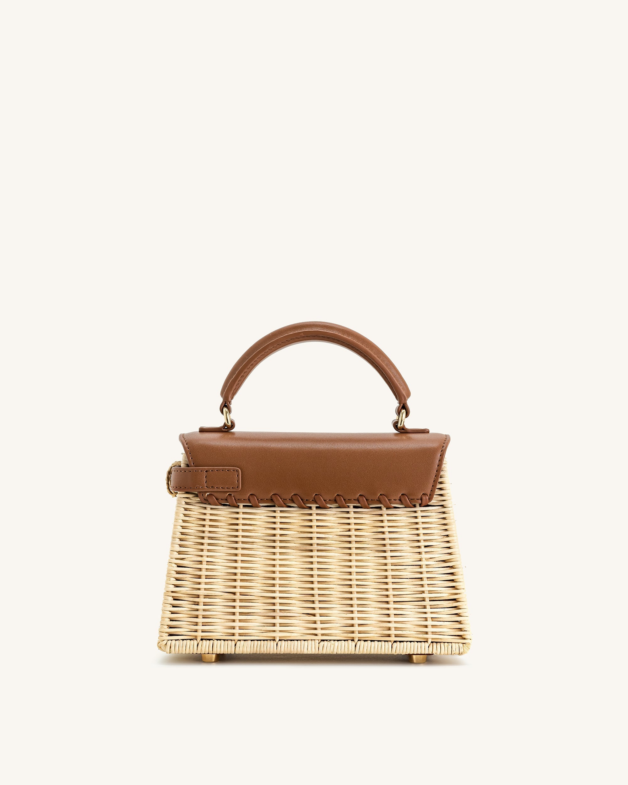 Elise Weaving Handbag - Brown Rattan
