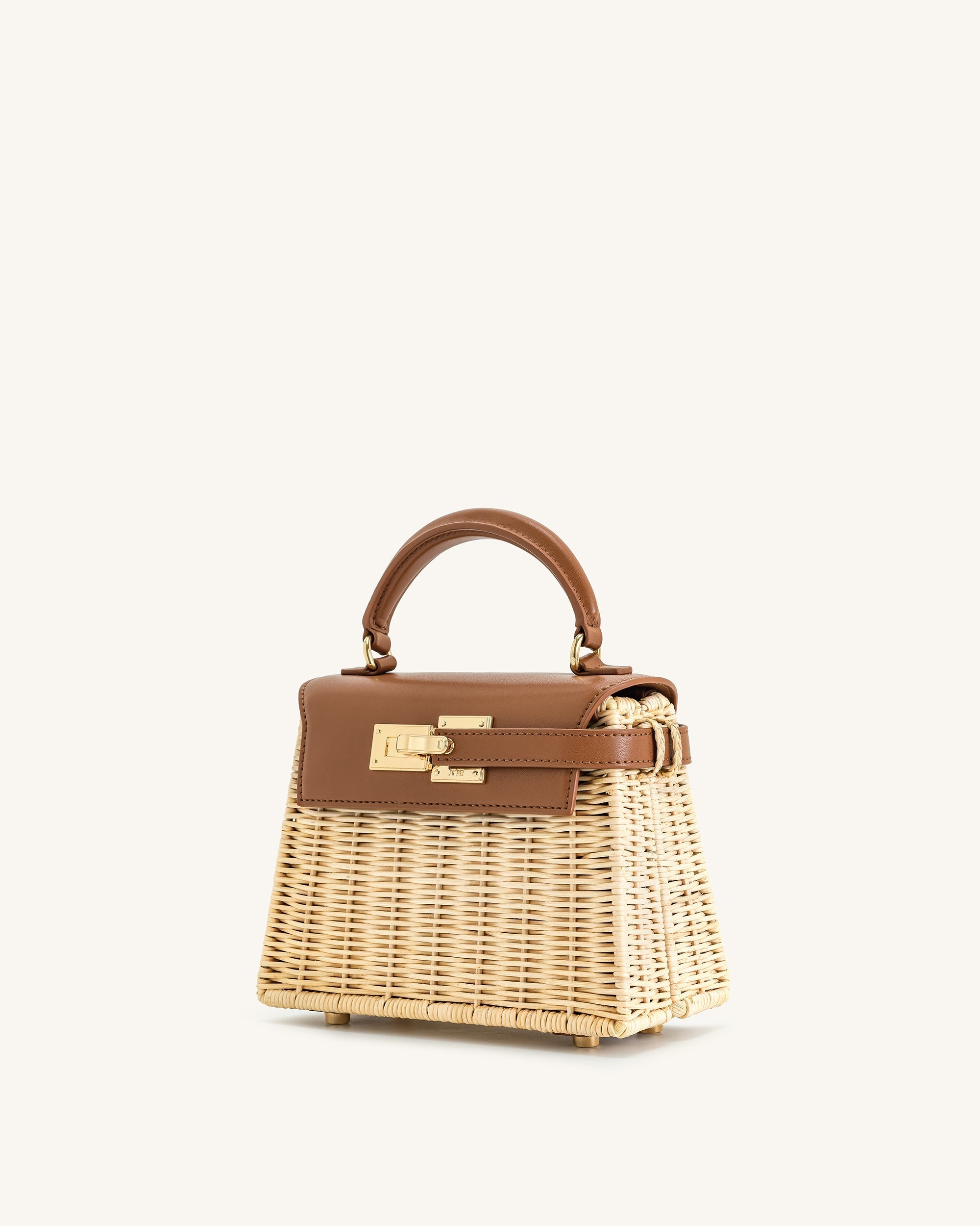 Elise Weaving Handbag - Brown Rattan