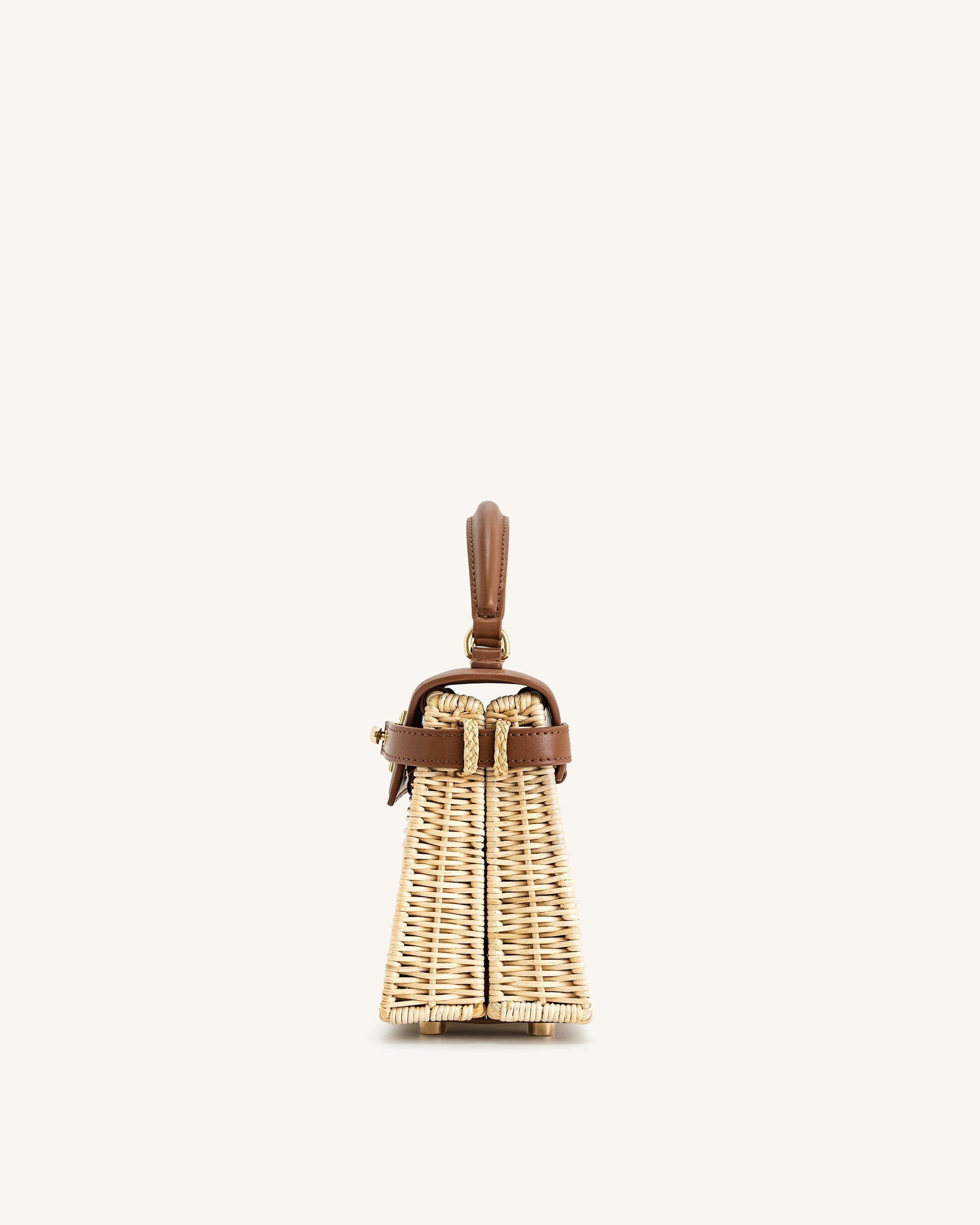 Elise Weaving Handbag - Brown Rattan