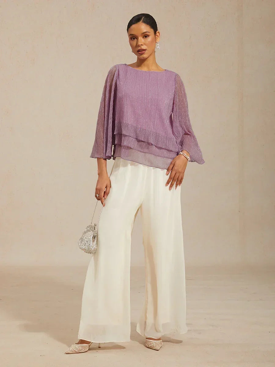 Giselle | Pleated Asymmetric Layered Top