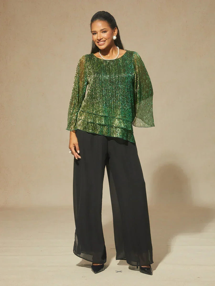 Giselle | Pleated Asymmetric Layered Top