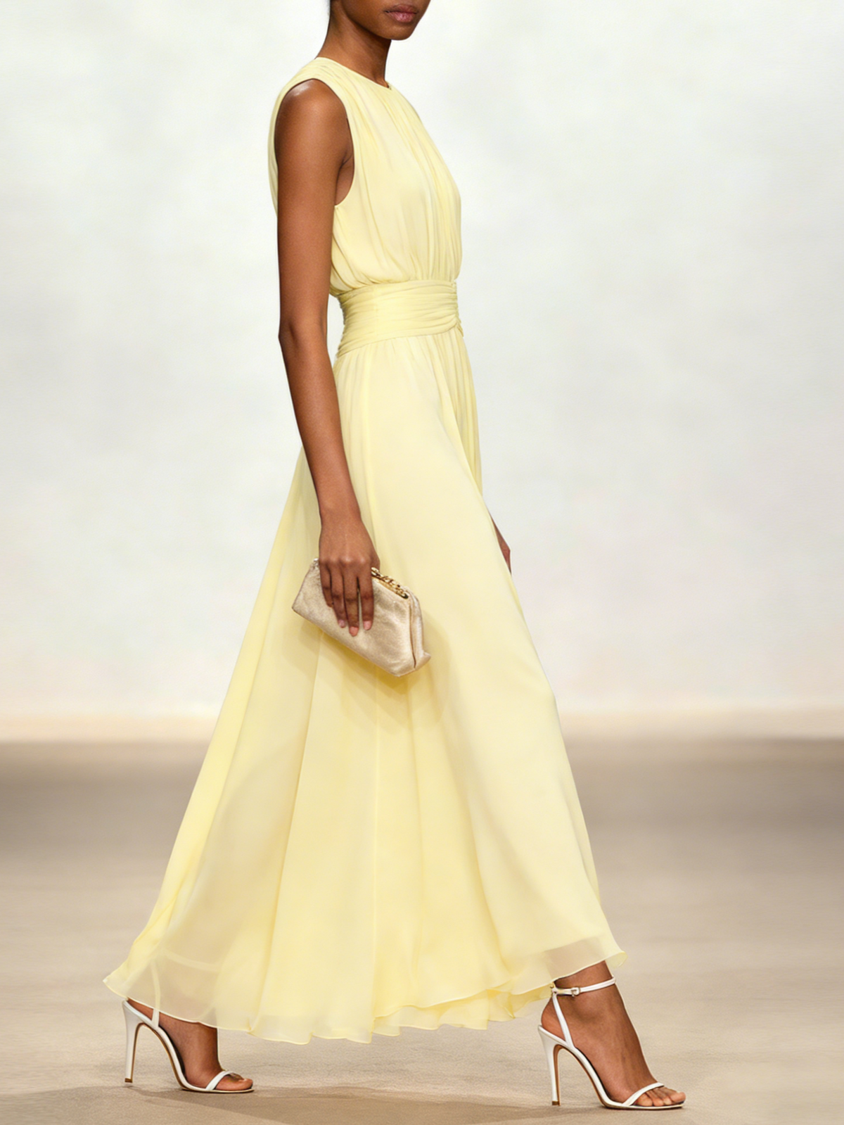 Crisha | Gerafftes A-Linien-Kleid