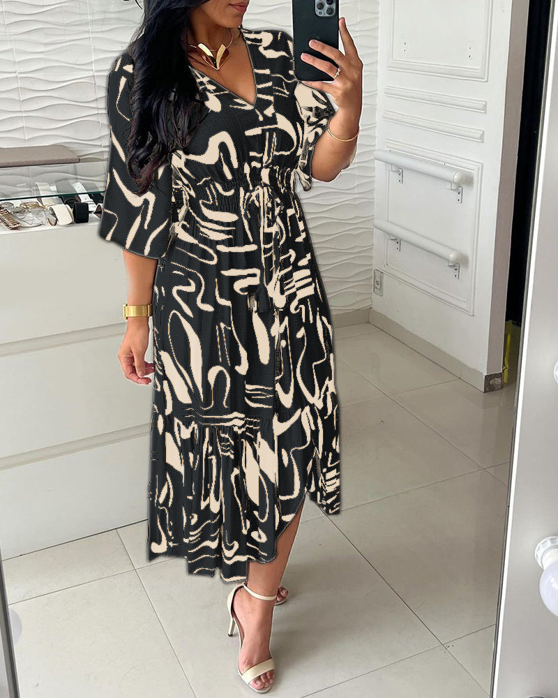 Valencia Printed Midi Dress