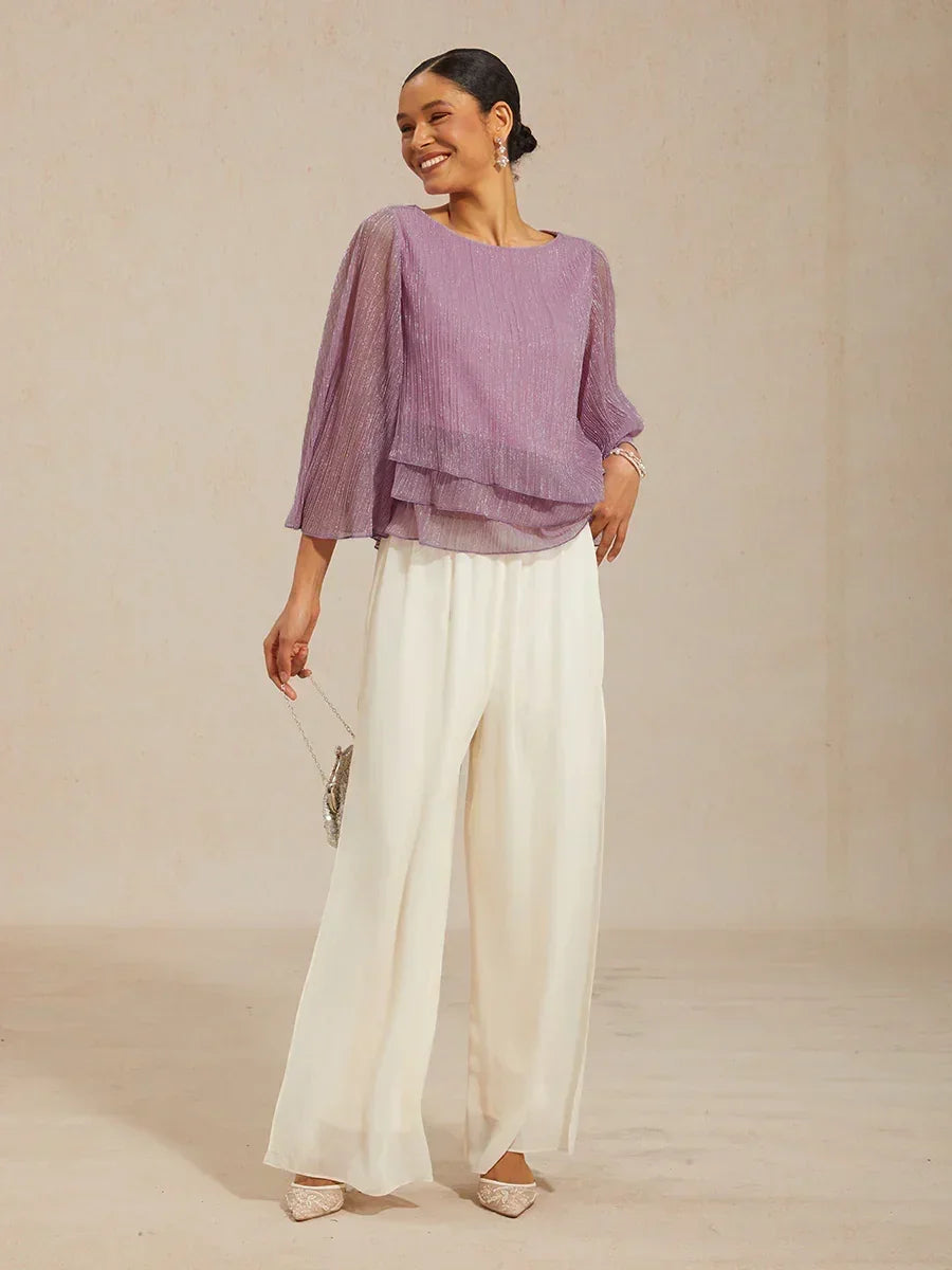 Giselle | Pleated Asymmetric Layered Top