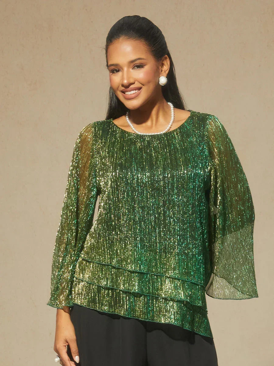 Giselle | Pleated Asymmetric Layered Top