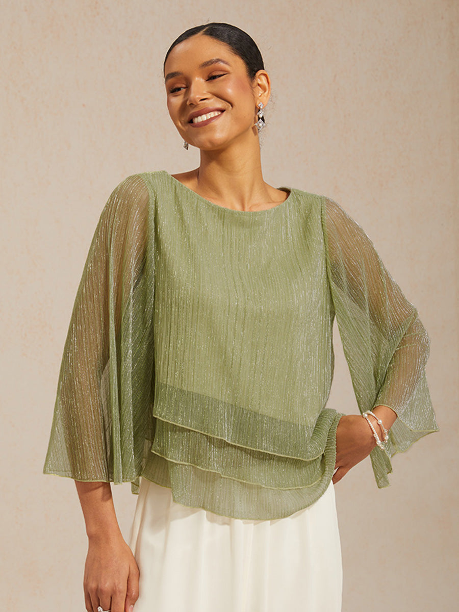 Giselle | Pleated Asymmetric Layered Top