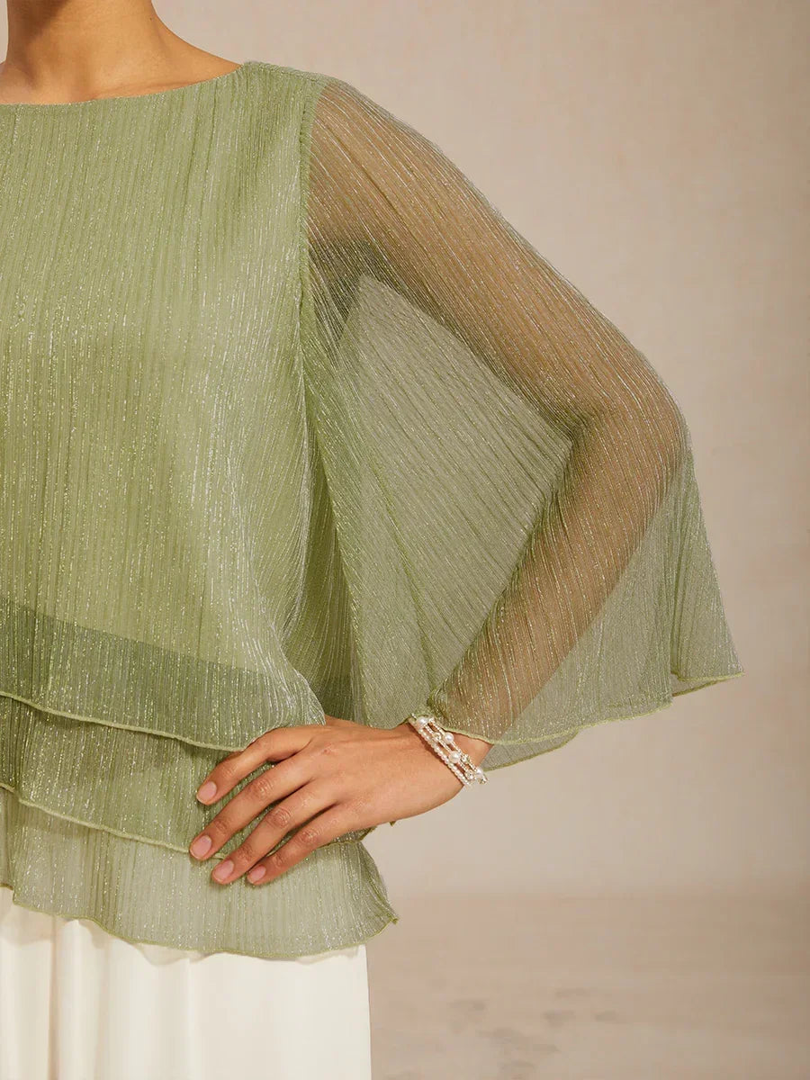Giselle | Pleated Asymmetric Layered Top
