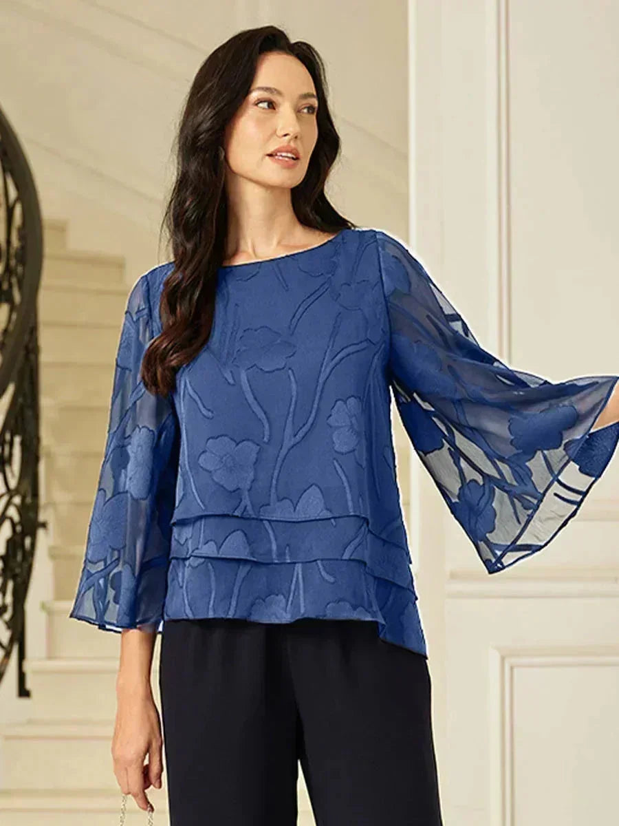 Vivette | Floral Layered Chiffon Blouse
