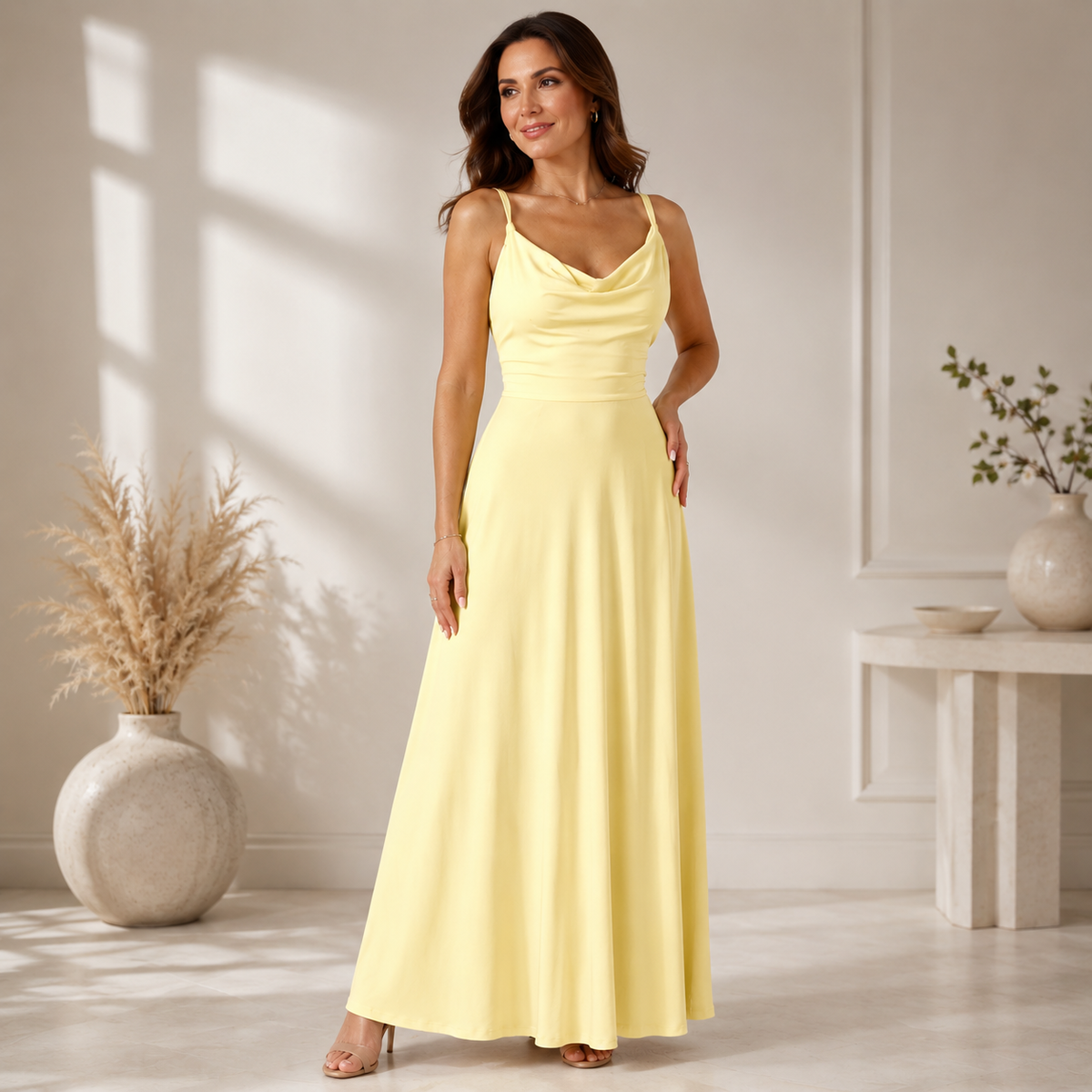 Sybil | Cowl Neck Maxi Dress