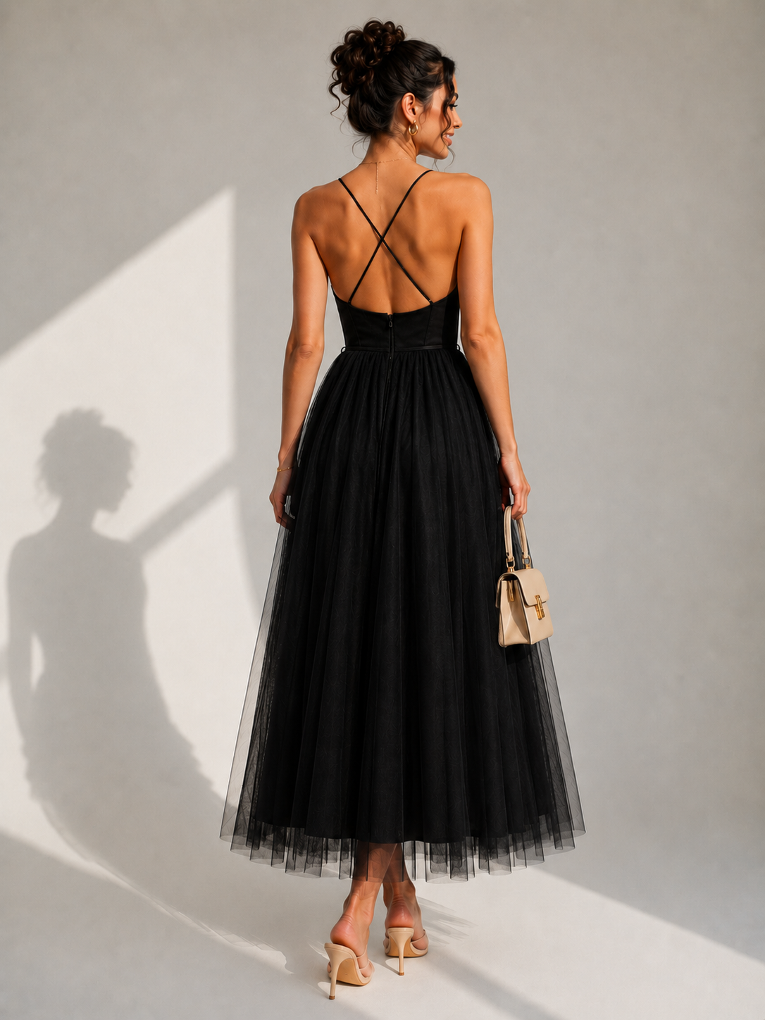 Ines | Cinched Waist Midi Dress