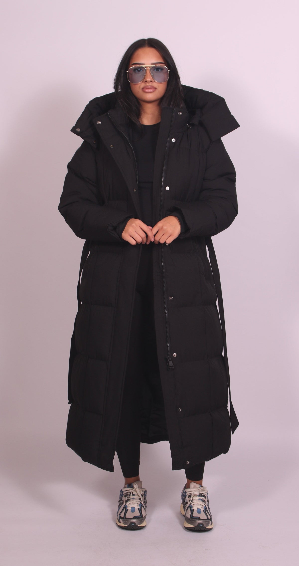 Hooded Puffer Longline Coat