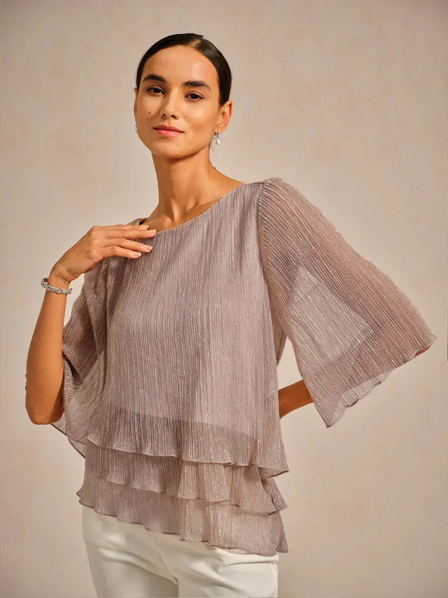 Giselle | Pleated Asymmetric Layered Top