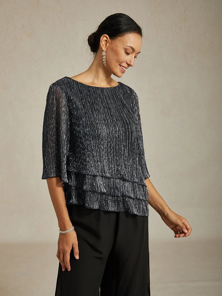 Giselle | Pleated Asymmetric Layered Top