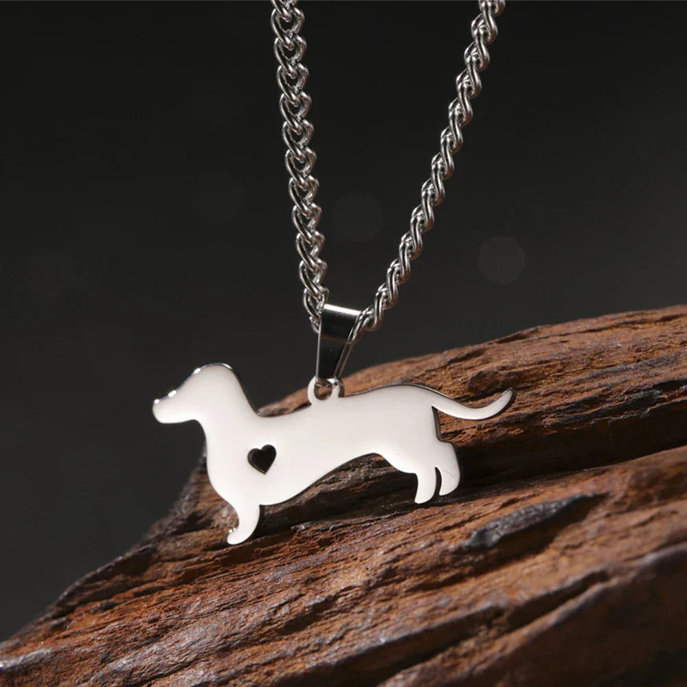 Cute Dachshund Pendant Necklace – Animal Jewelry for Dog Lovers