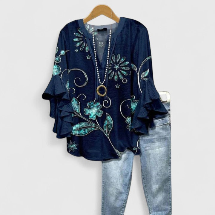 Aurelia – Ruffle Sleeve Statement Blouse