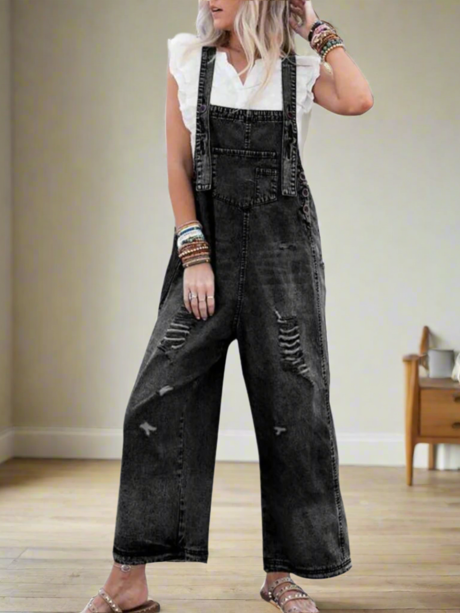 CARMELITA™ – Vintage Wash Adjustable Jumpsuit