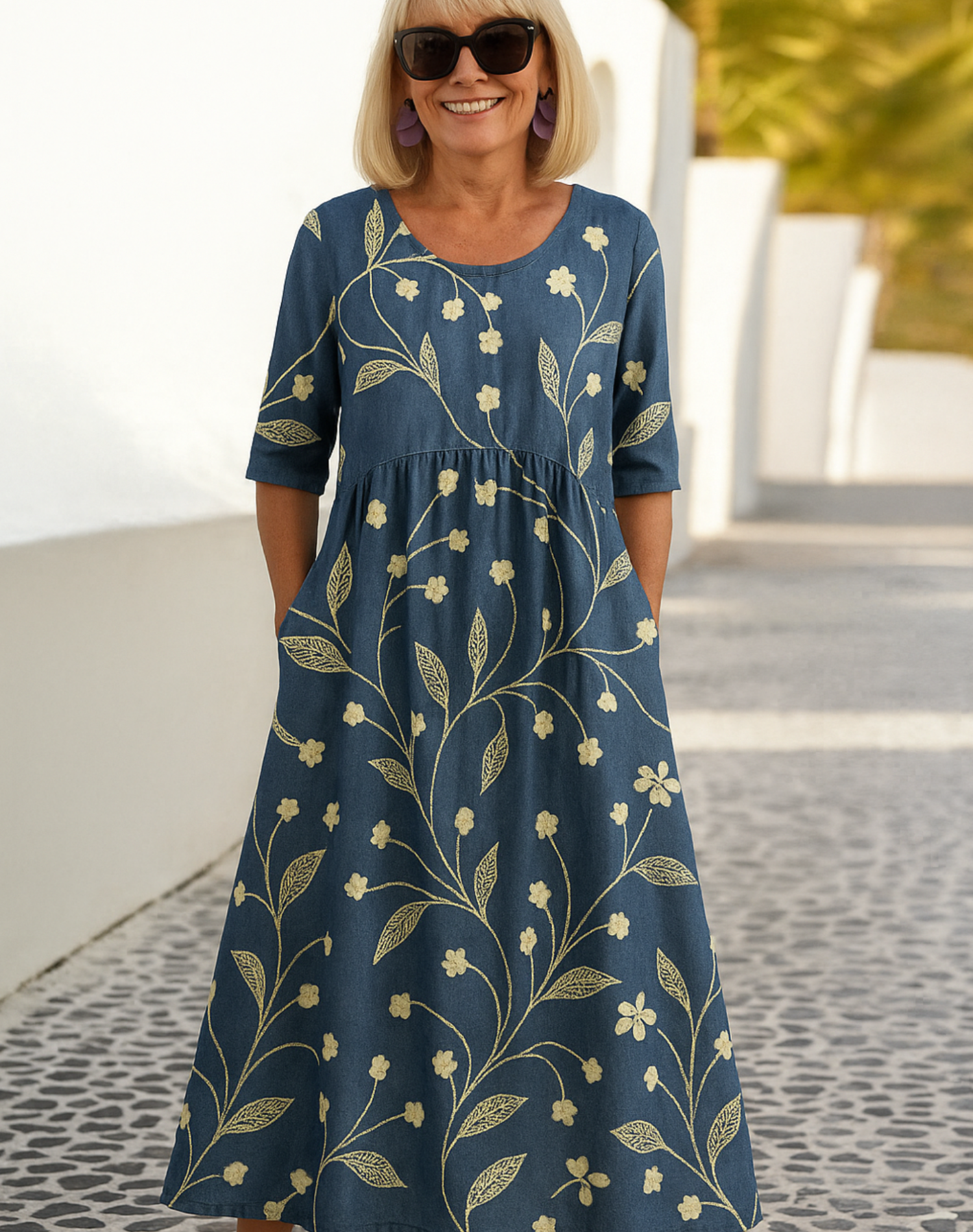 Eliza | Relaxed Midi Dress - Effortless Elegance, Everyday Comfort