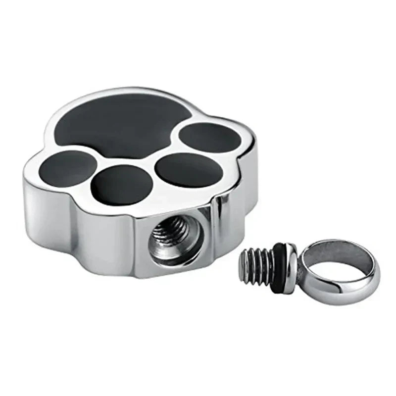 Pet Paw Print Cremation Necklace – Wearable Urn Memorial Pendant for Cat & Dog Ashes
