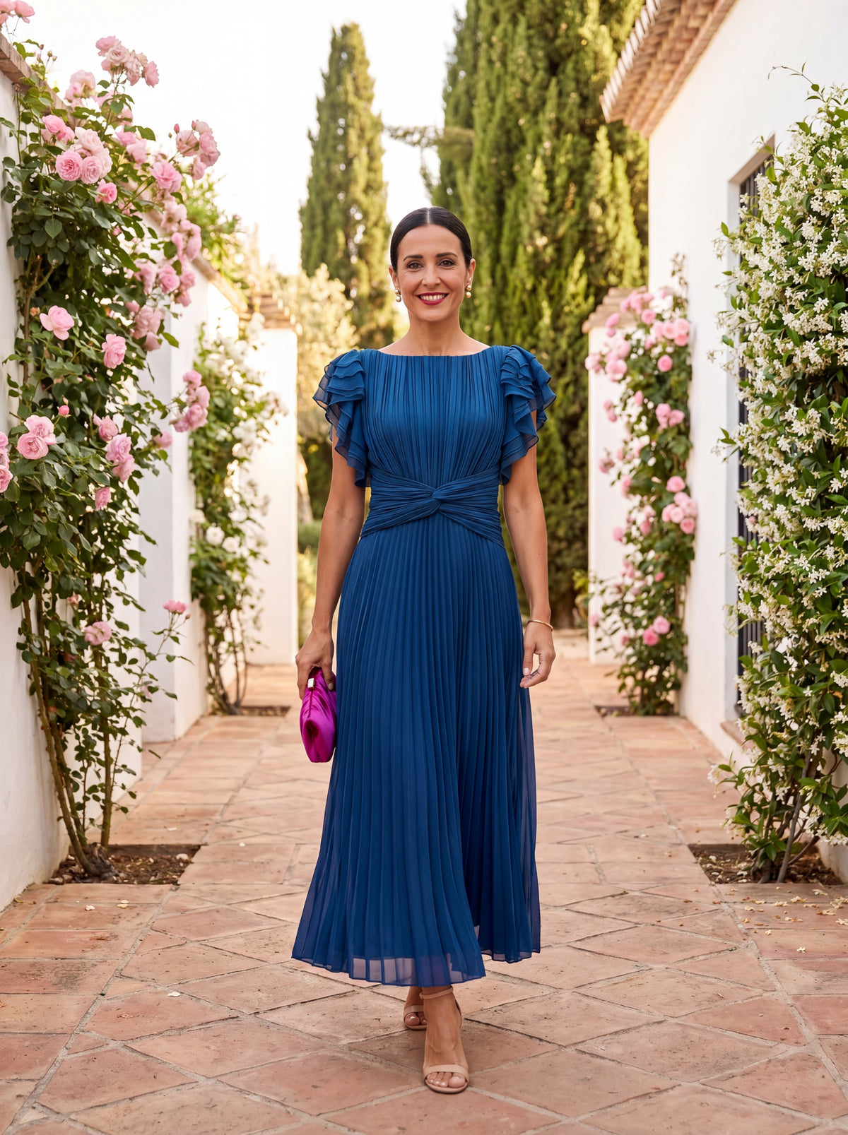 Hazel | Tie Front Midi Dress