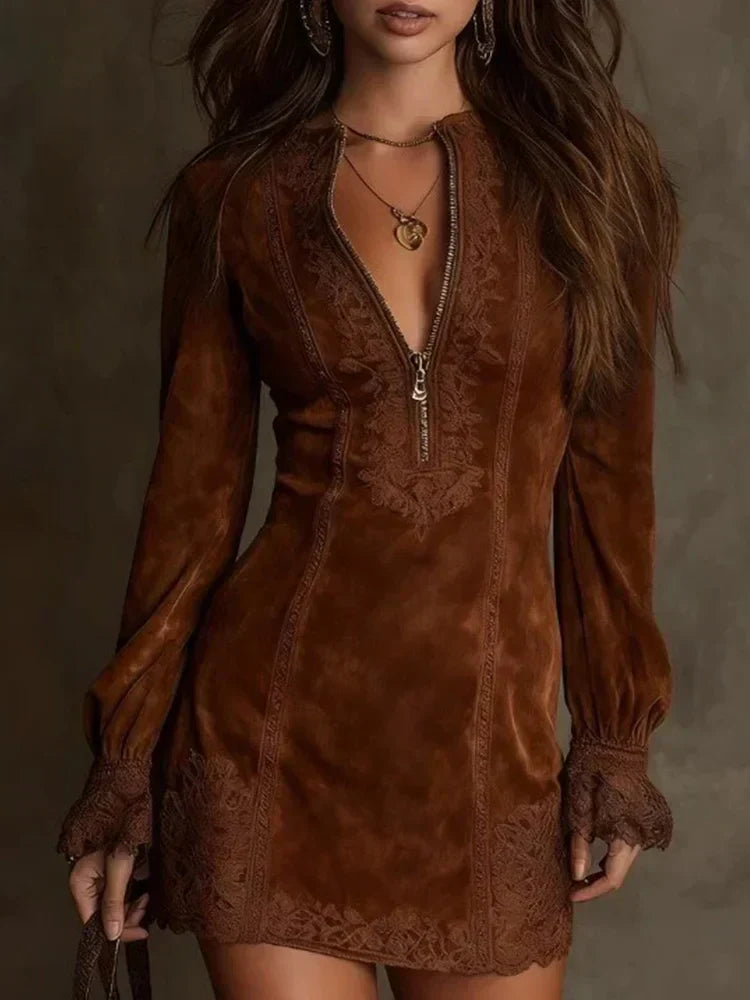 Holly - Classic Lace Mini Dress