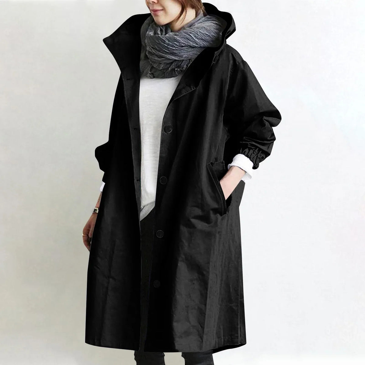 Maeve| Hooded Longline Trench Coat