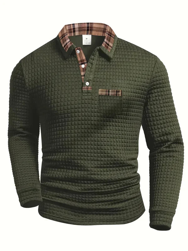 Men’s Classic Textured Knit Long Sleeve Sweater