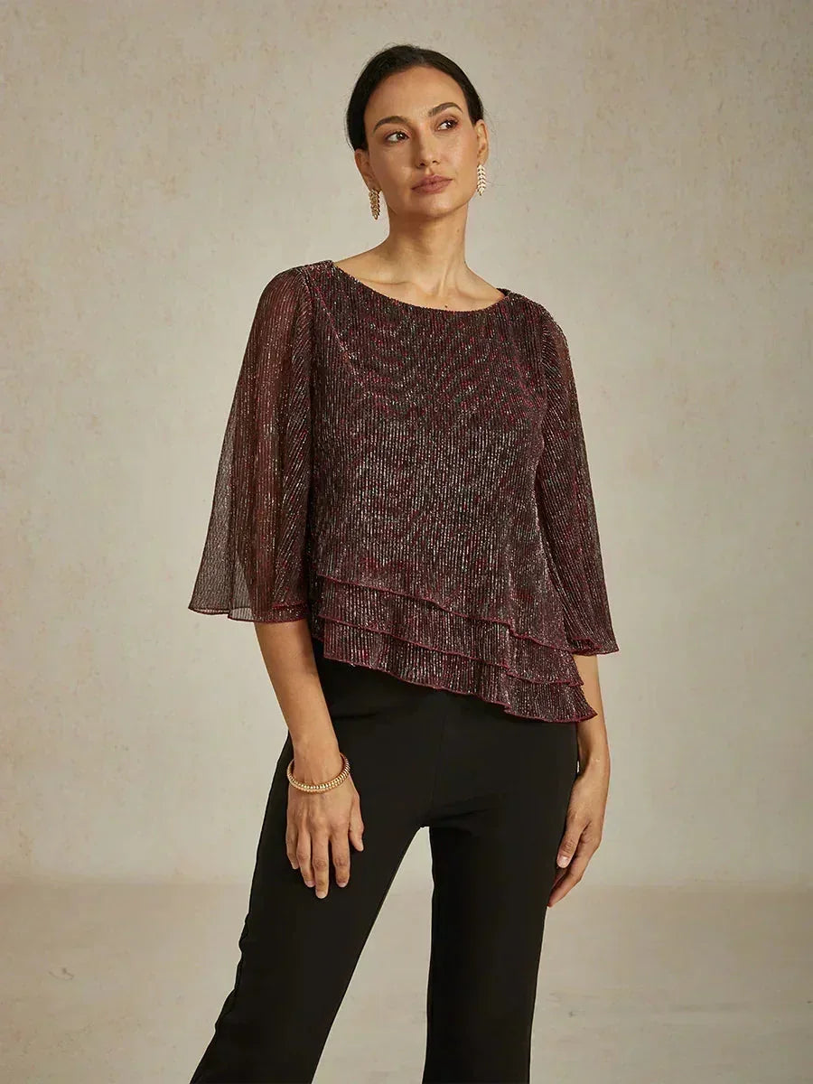 Giselle | Pleated Asymmetric Layered Top