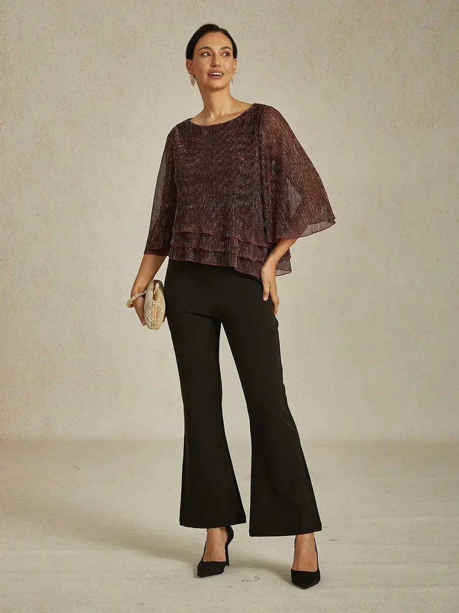 Giselle | Pleated Asymmetric Layered Top