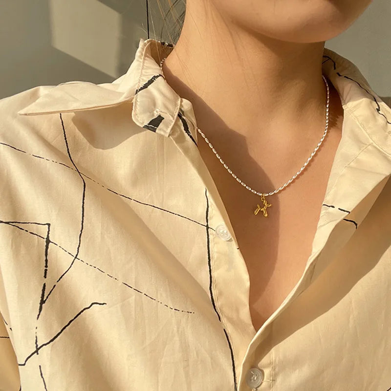 Balloon Dog Pendant Necklace – Creative Animal Jewelry
