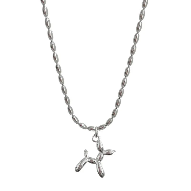 Balloon Dog Pendant Necklace – Creative Animal Jewelry