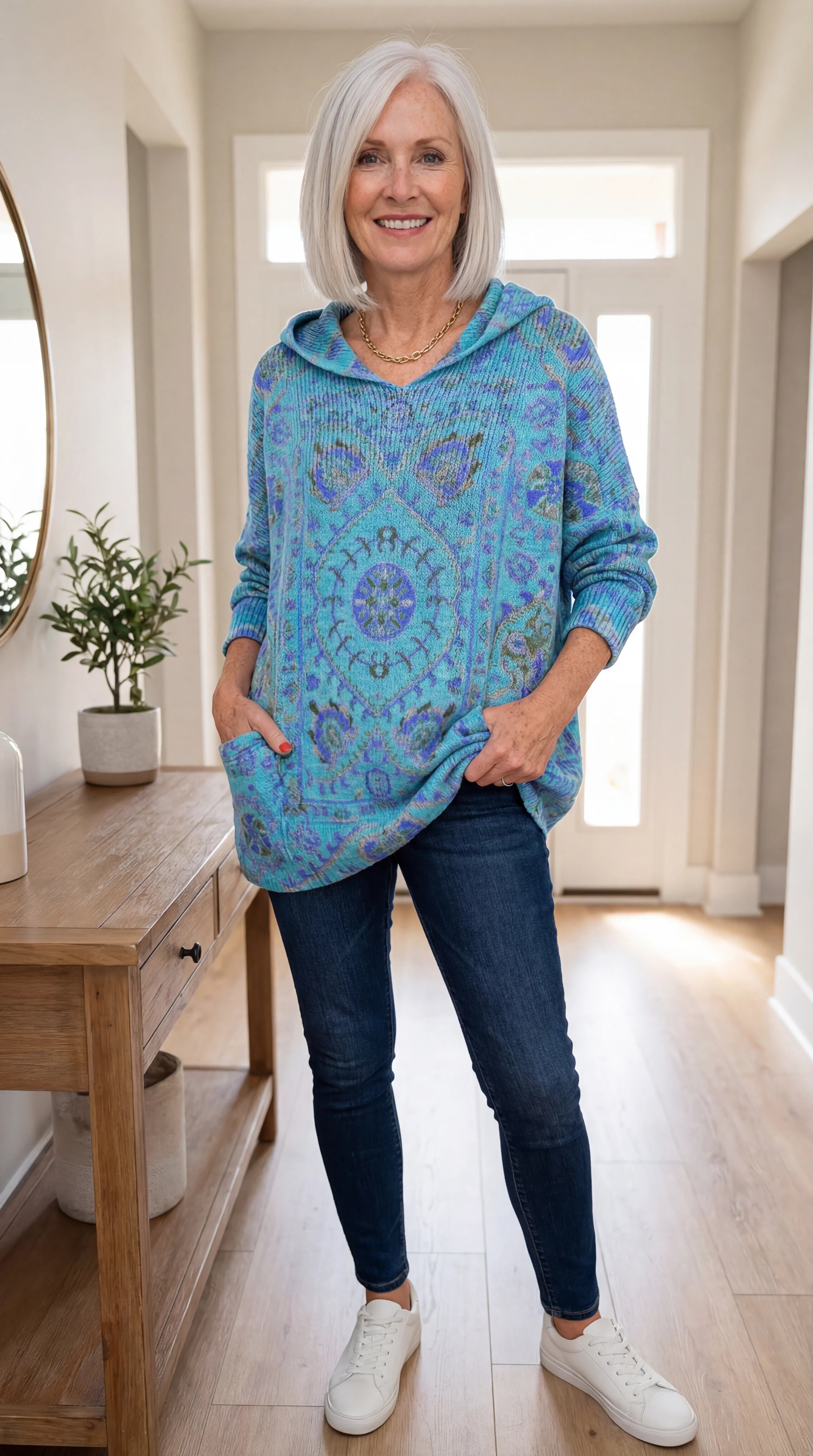 Seraphina Retro Hooded Knit