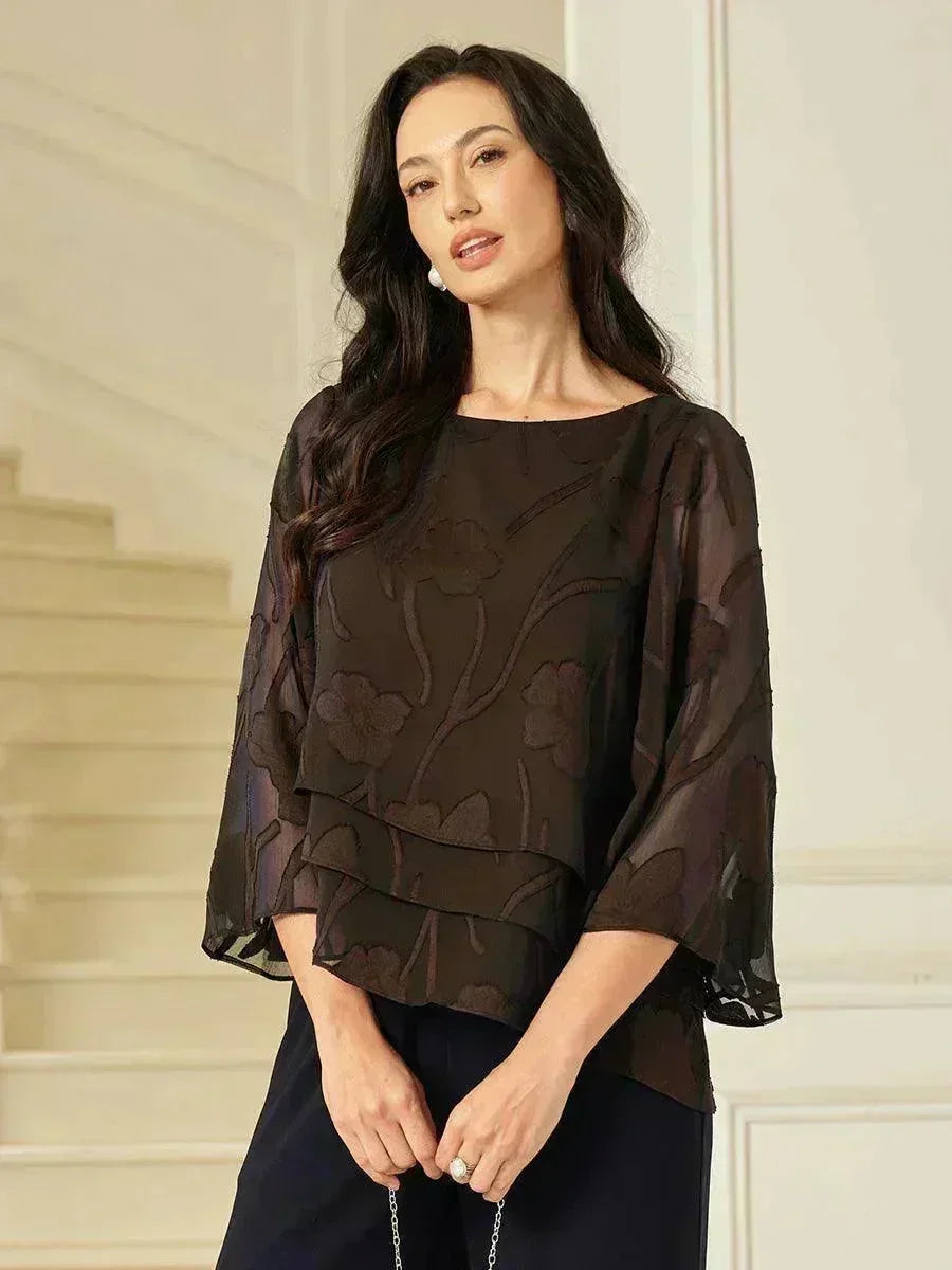 Vivette | Floral Layered Chiffon Blouse