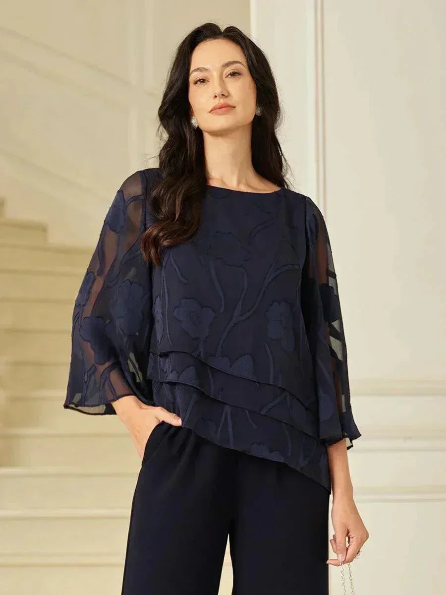 Vivette | Floral Layered Chiffon Blouse