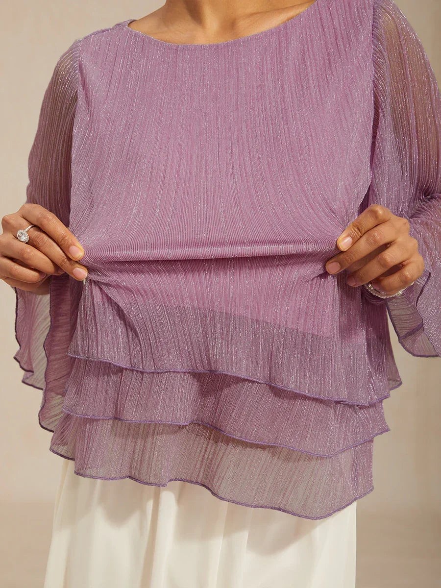 Giselle | Pleated Asymmetric Layered Top