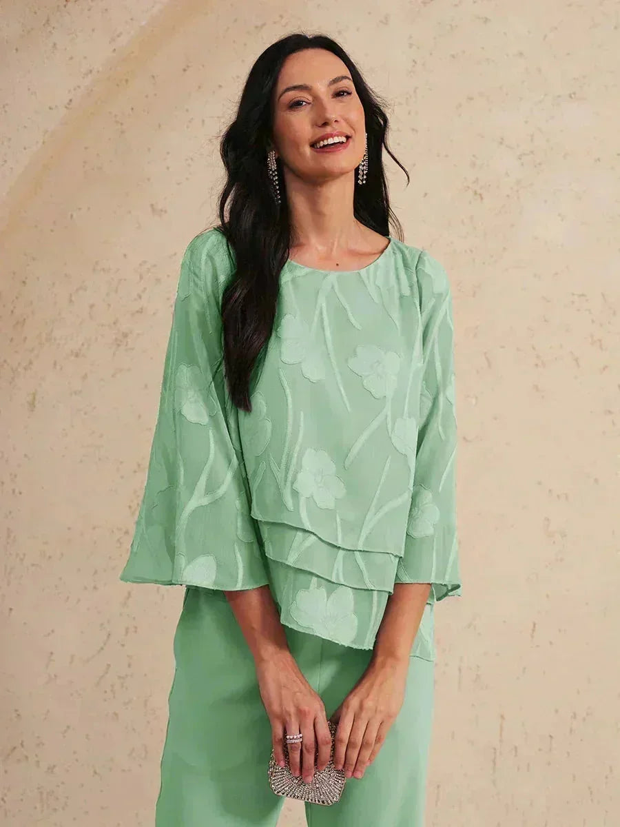 Vivette | Floral Layered Chiffon Blouse