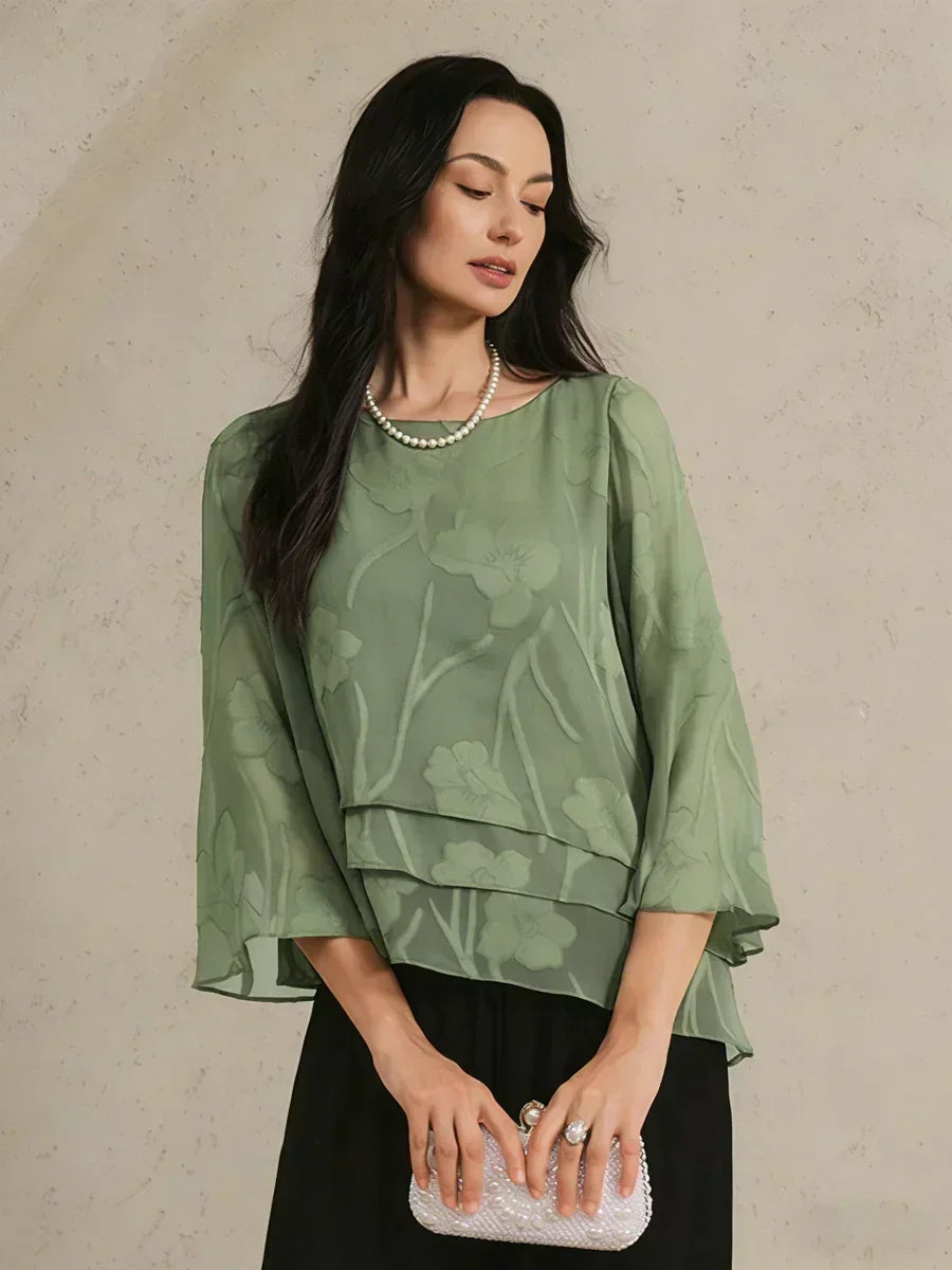 Vivette | Floral Layered Chiffon Blouse