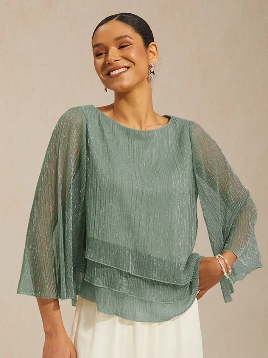 Giselle | Pleated Asymmetric Layered Top