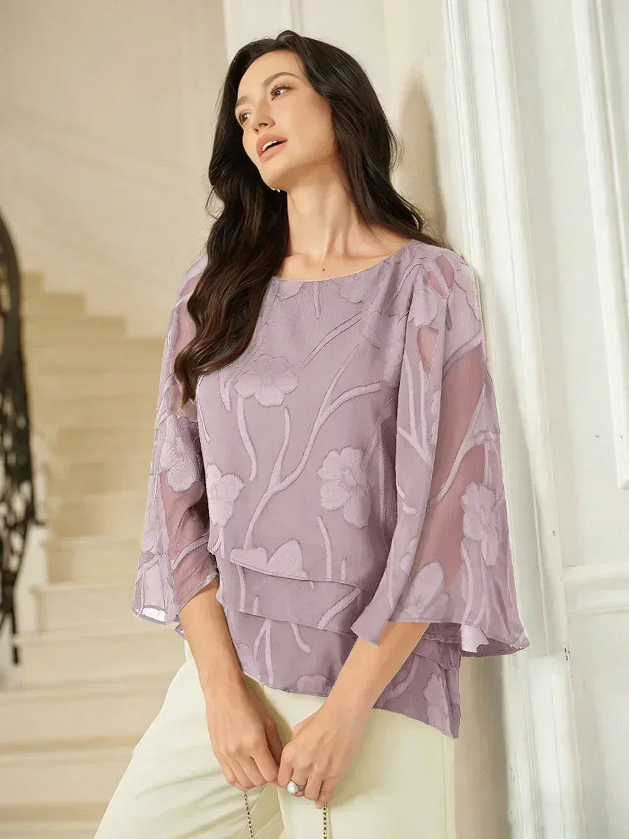 Vivette | Floral Layered Chiffon Blouse