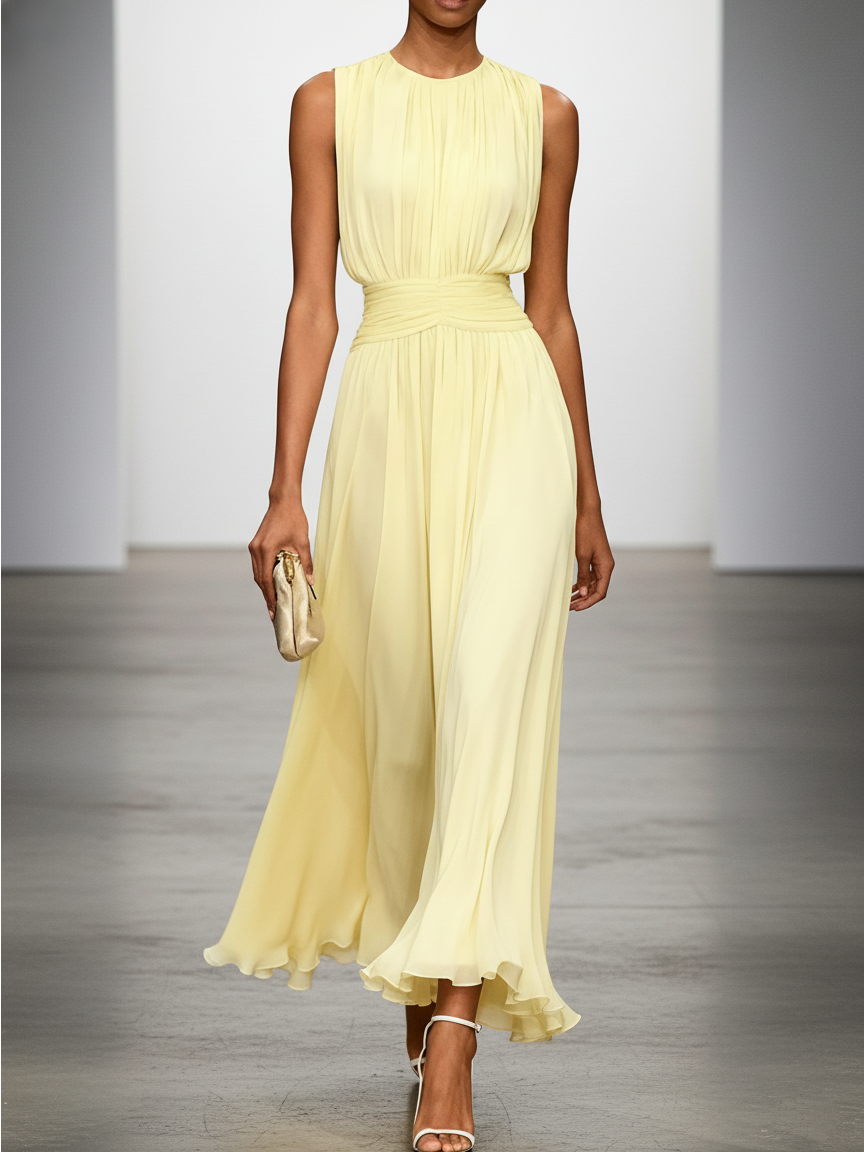 Crisha | Gerafftes A-Linien-Kleid