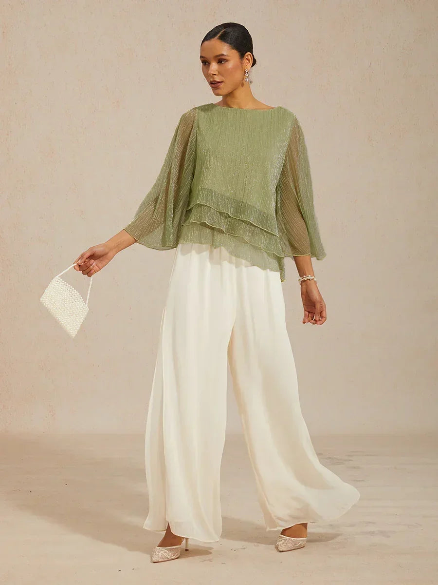 Giselle | Pleated Asymmetric Layered Top