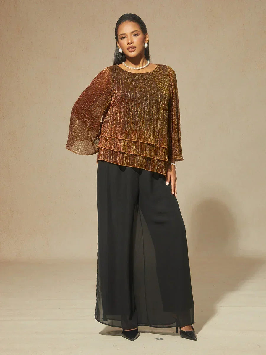 Giselle | Pleated Asymmetric Layered Top