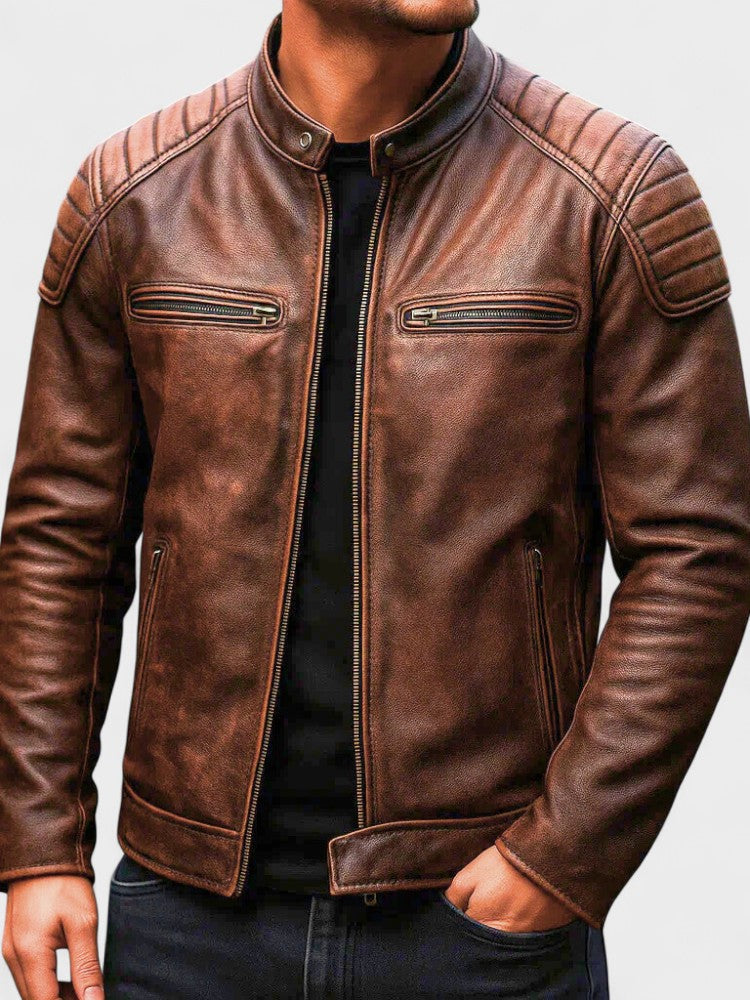 Troels™ | Vintage leather jacket for men