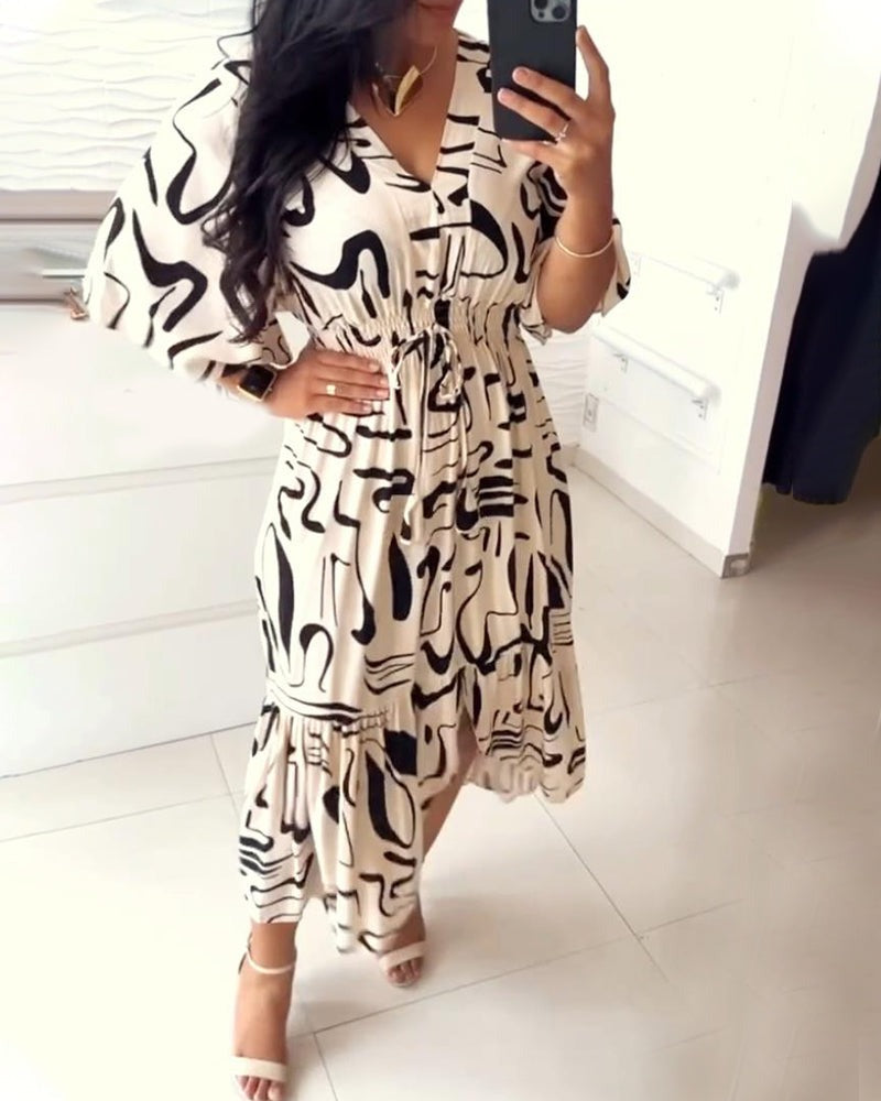 Valencia Printed Midi Dress