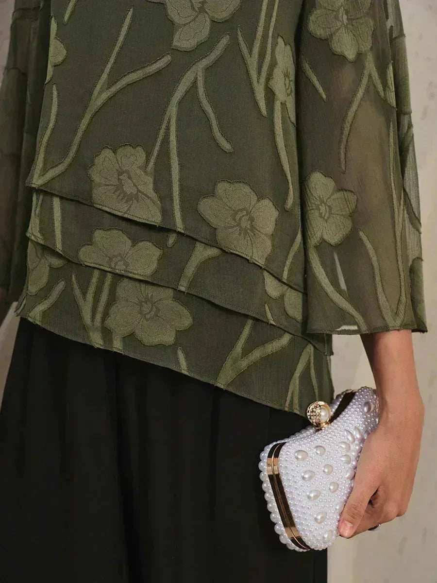 Vivette | Floral Layered Chiffon Blouse