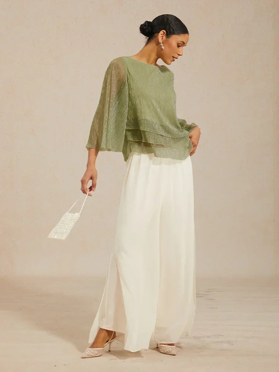 Giselle | Pleated Asymmetric Layered Top