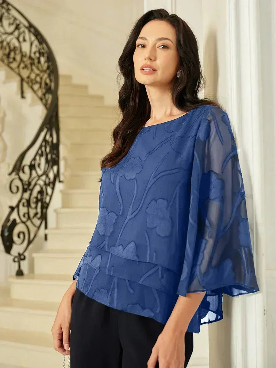 Vivette | Floral Layered Chiffon Blouse